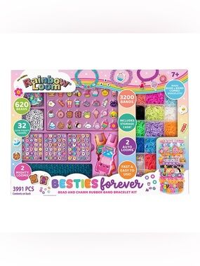 Rainbow Loom Besties Forever Rubber Band Bracelet Kit 3991 PCS New Sealed
